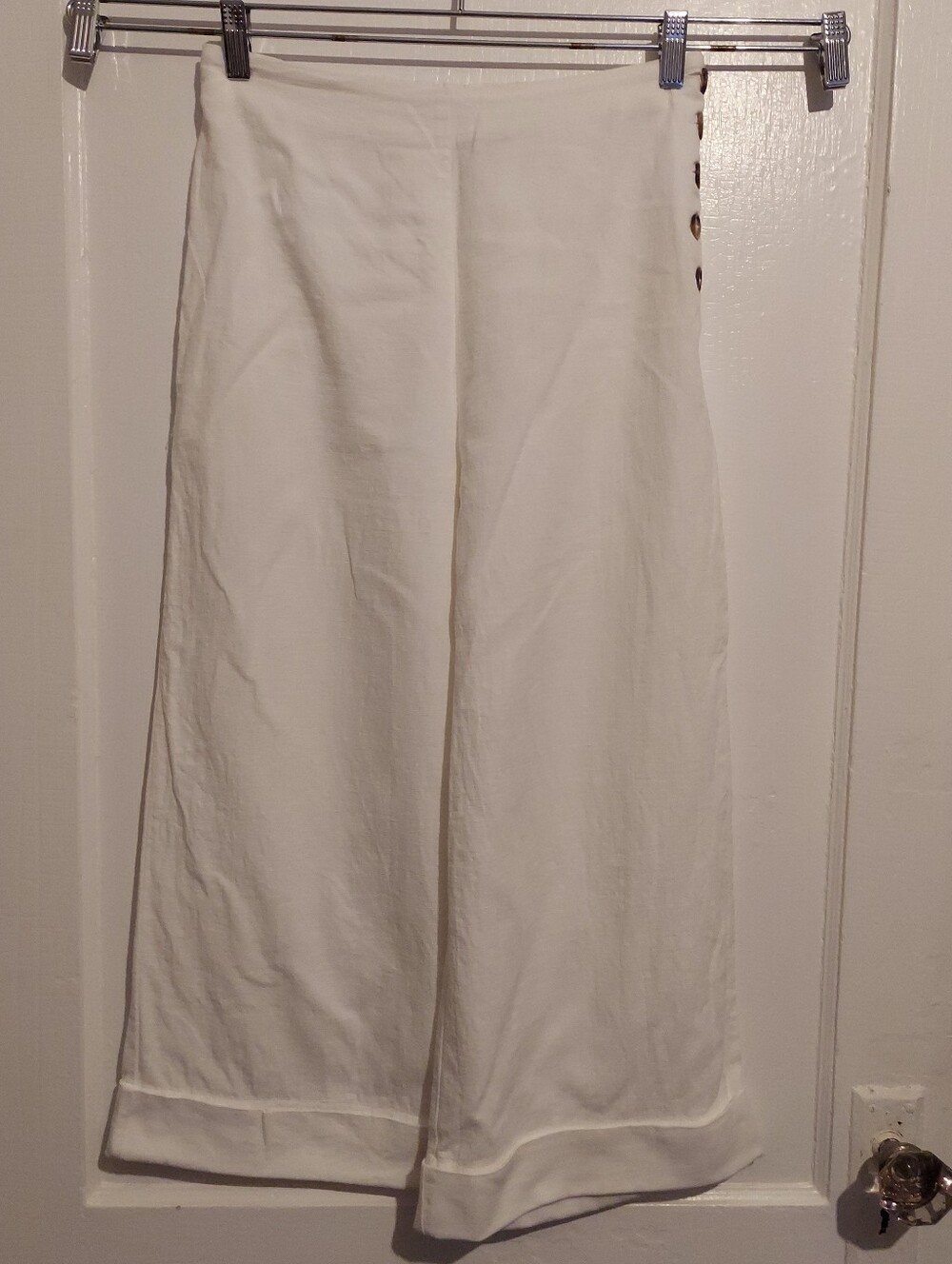 Good Luck Gem Pants Womens Medium Coastal Beachy Hi-Waist Wide-Leg Minimalist